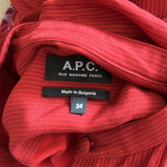 A.P.C. Jones Dress Red Dress Size XS - Picture 6 of 7